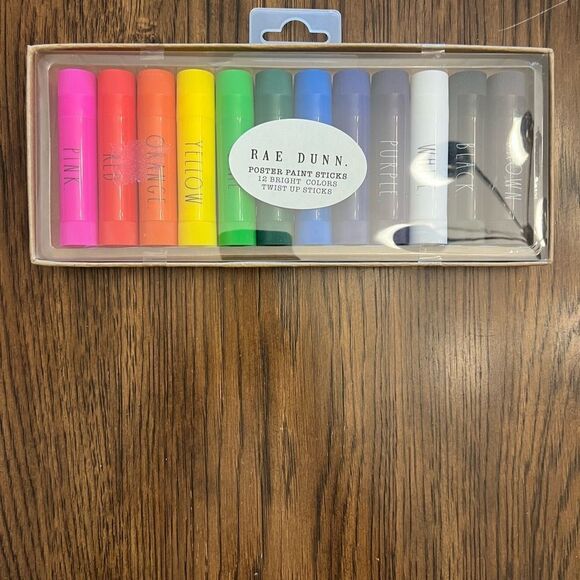 Rae Dunn Poster Paint Sticks - 12 Vibrant Colors brand new in box. - Picture 1 of 3